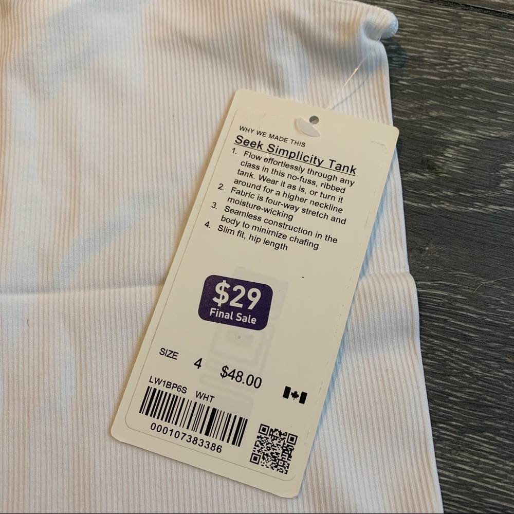 BNWT Seek Simplicity Tank